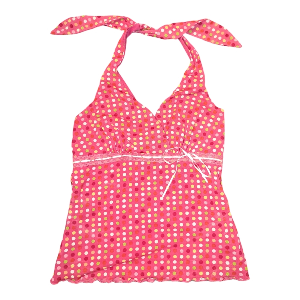 Polka dot halter top
